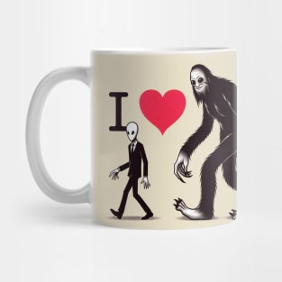 I Love Monsters, Cryptids, and Creepypasta Mug